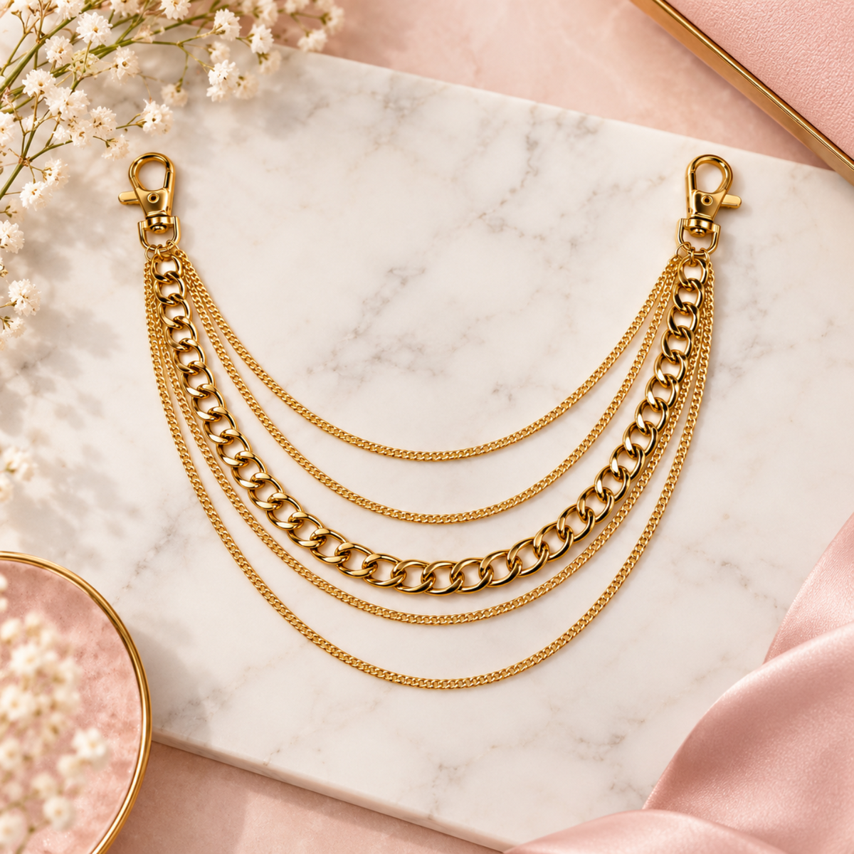 Gold Chain Swag Bag Charm