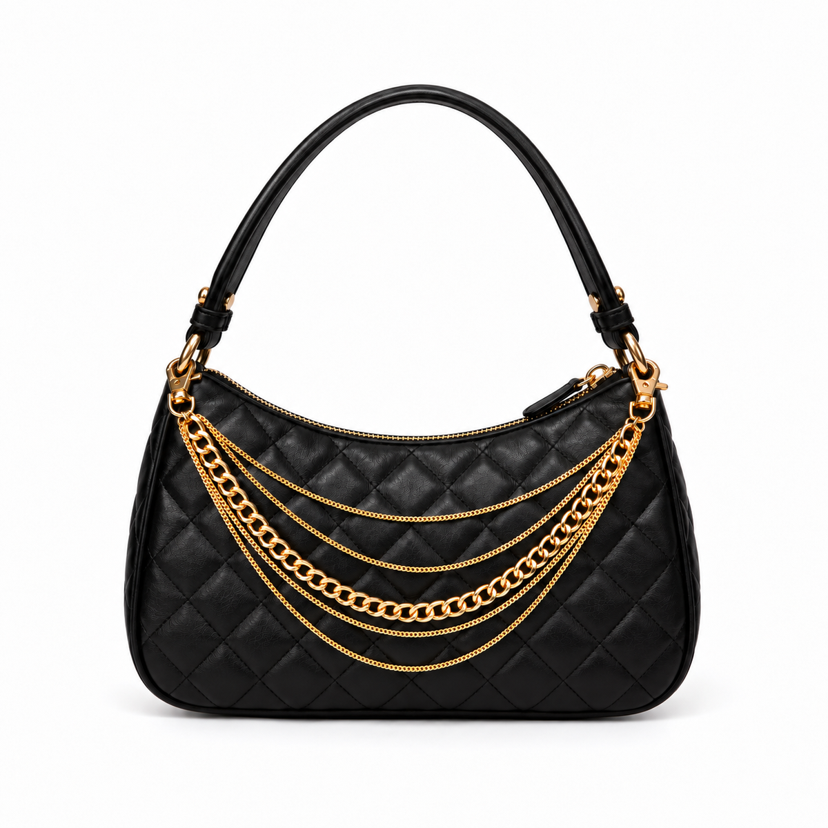 Gold 5 Chain Swag Bag Charm