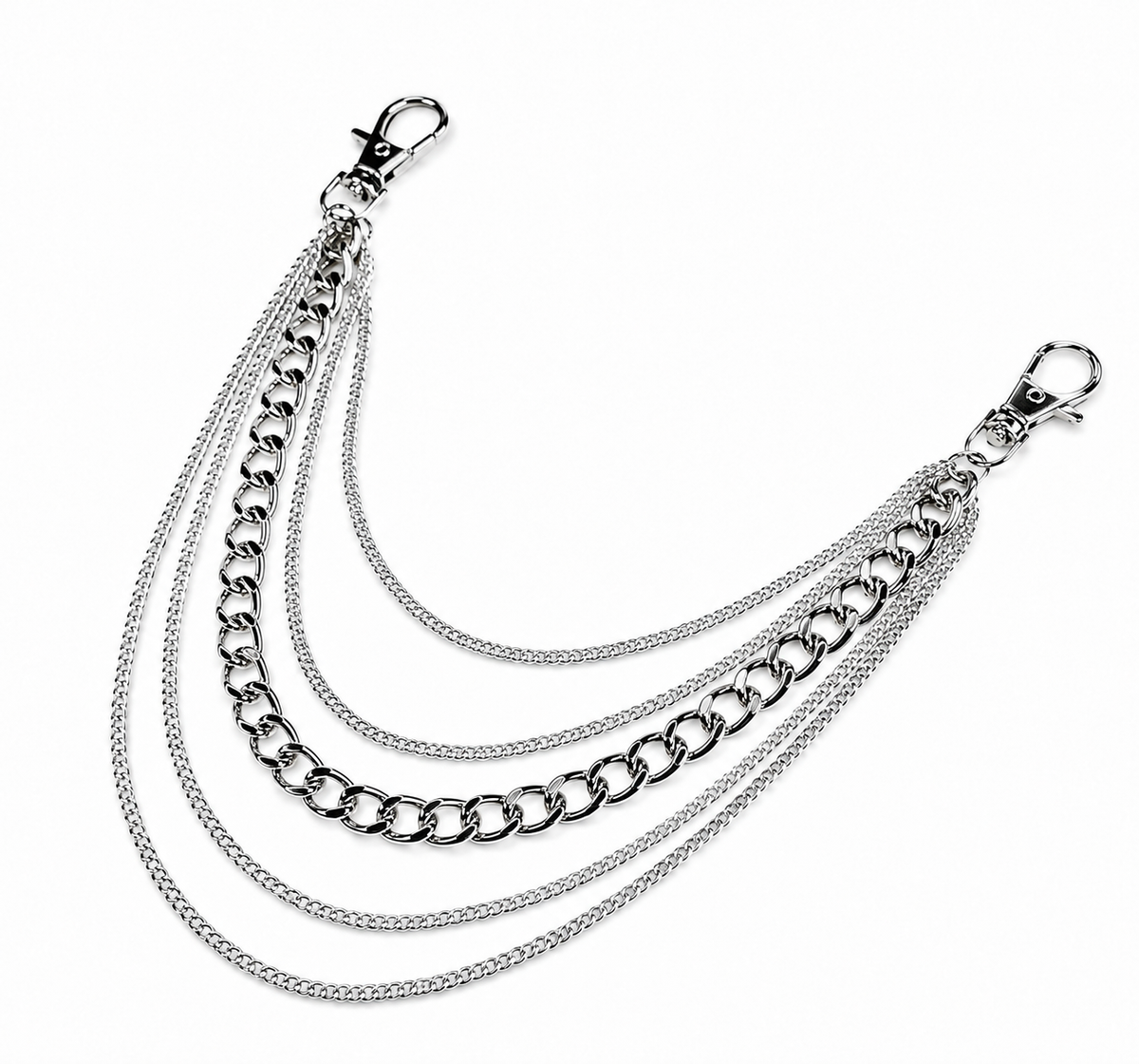 5 Layer Silver Purse Chain Bag Charm