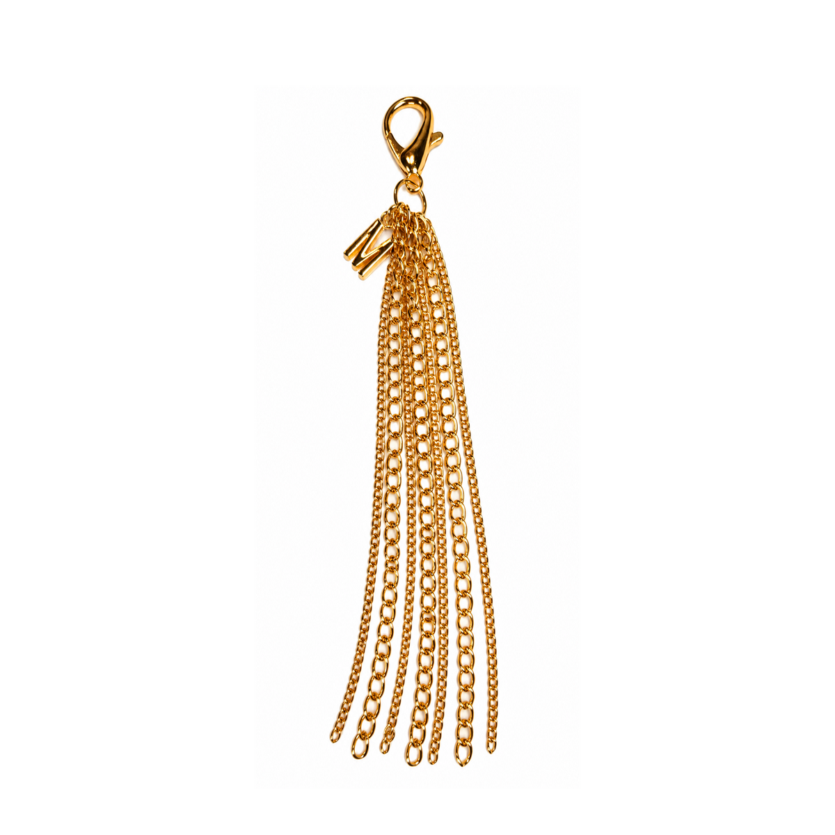 Personalized Gold Chain Tassel Bag Charm