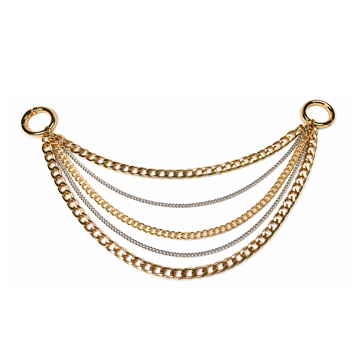 5 Layer Gold Silver Purse Chain Bag Charm