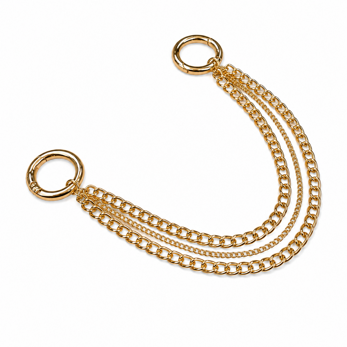 3 Layer Gold Chain Swag Bag Charm