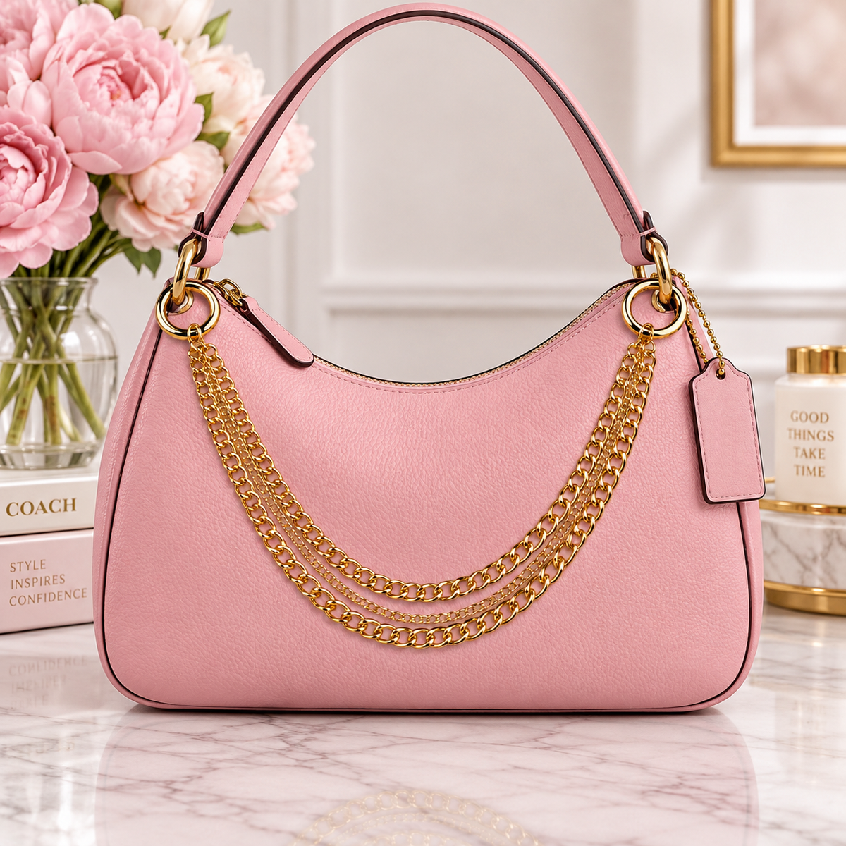 3 Layer Gold Chain Swag Bag Charm