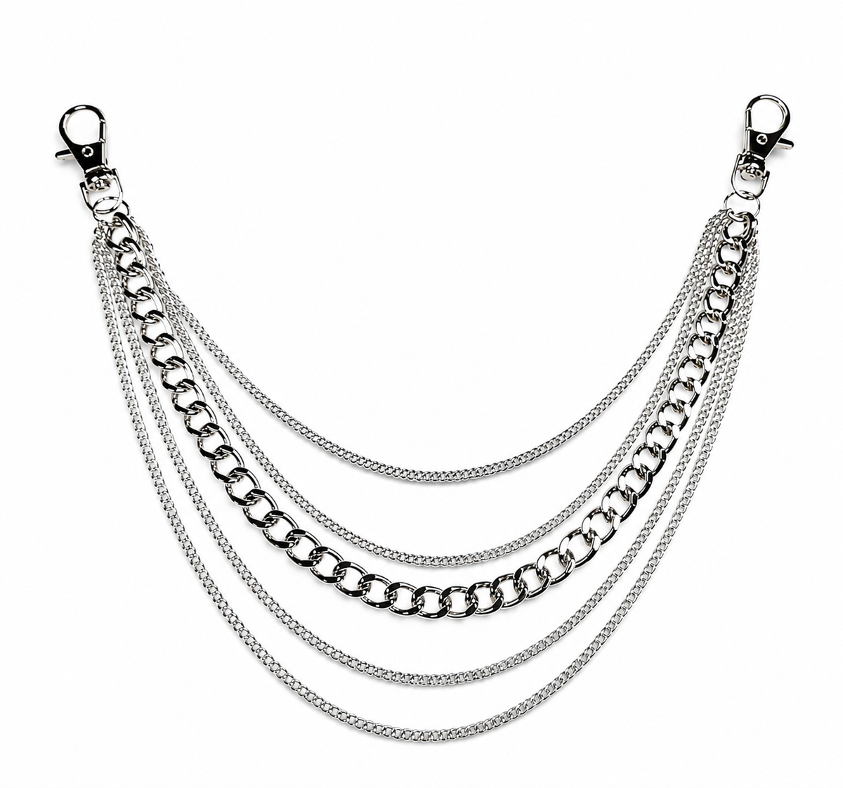 5 Layer Silver Purse Chain Bag Charm