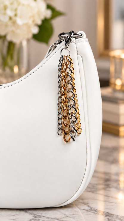 Gold Silver Multi Chain Bag Charm
