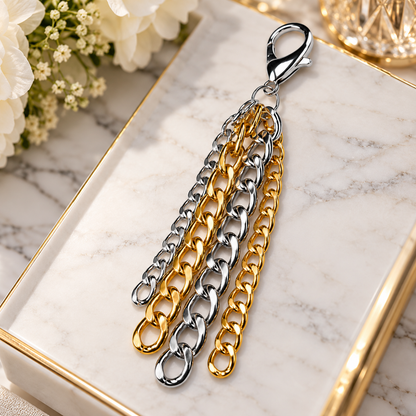 Gold Silver Multi Chain Bag Charm