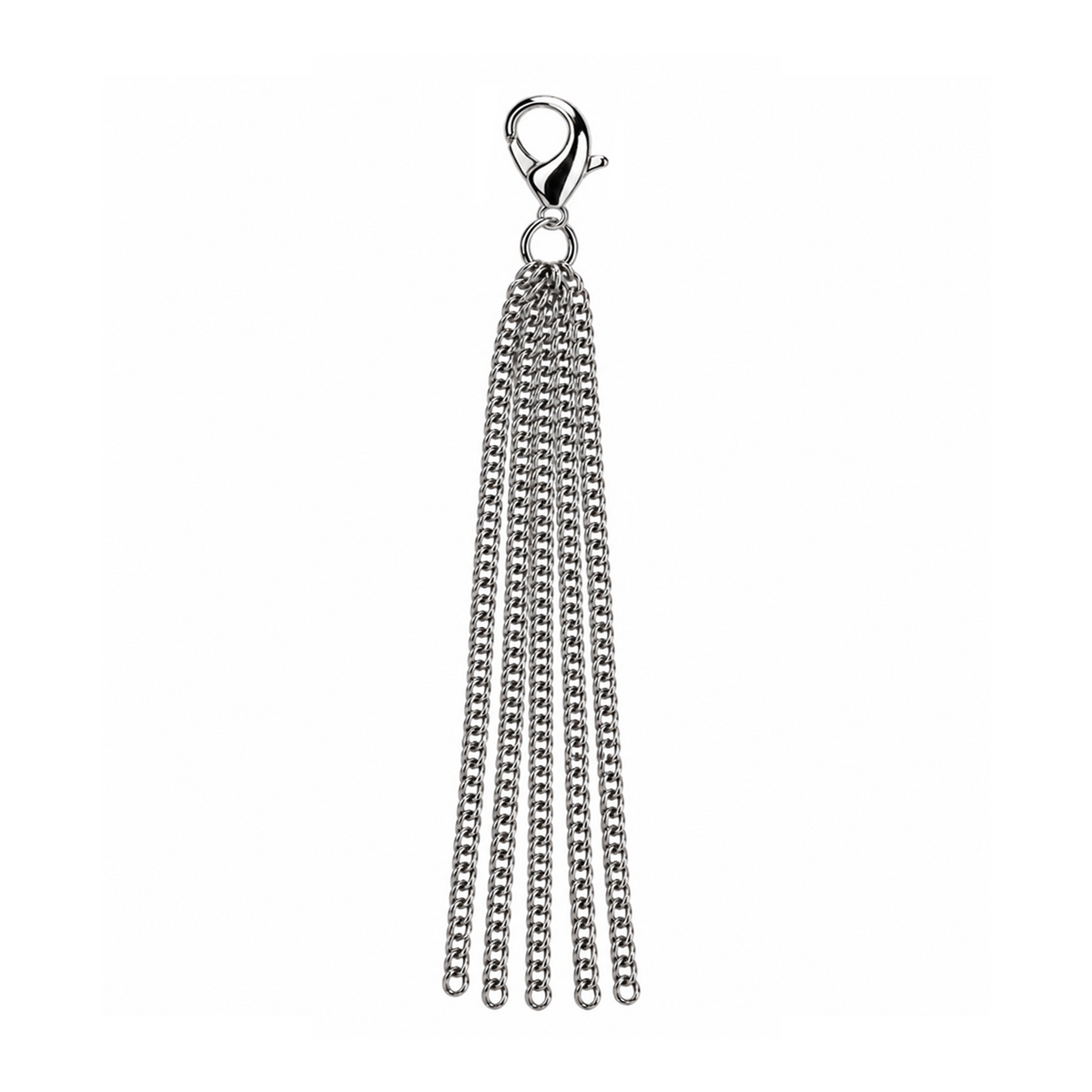 Silver Chain Tassel Bag Charm