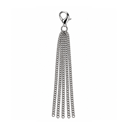 Silver Chain Tassel Bag Charm
