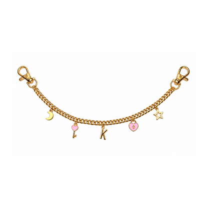 Personalized Pink Heart Custom Bag Charm