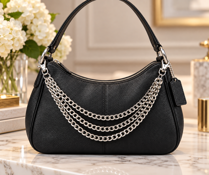 3 Layer Purse Chain Bag Charm Silver