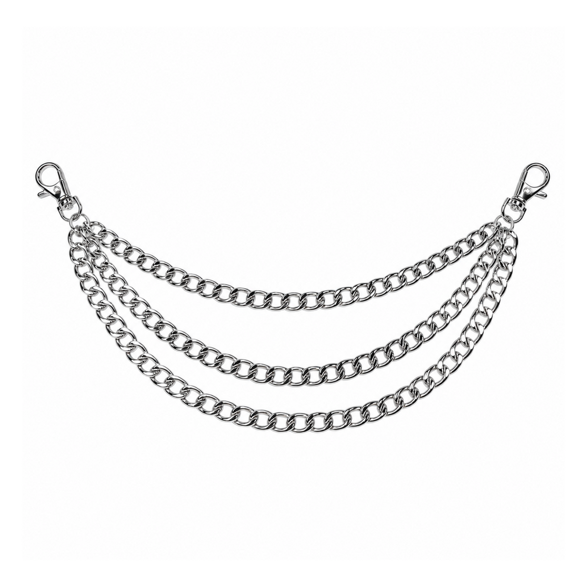 3 Layer Purse Chain Bag Charm Silver